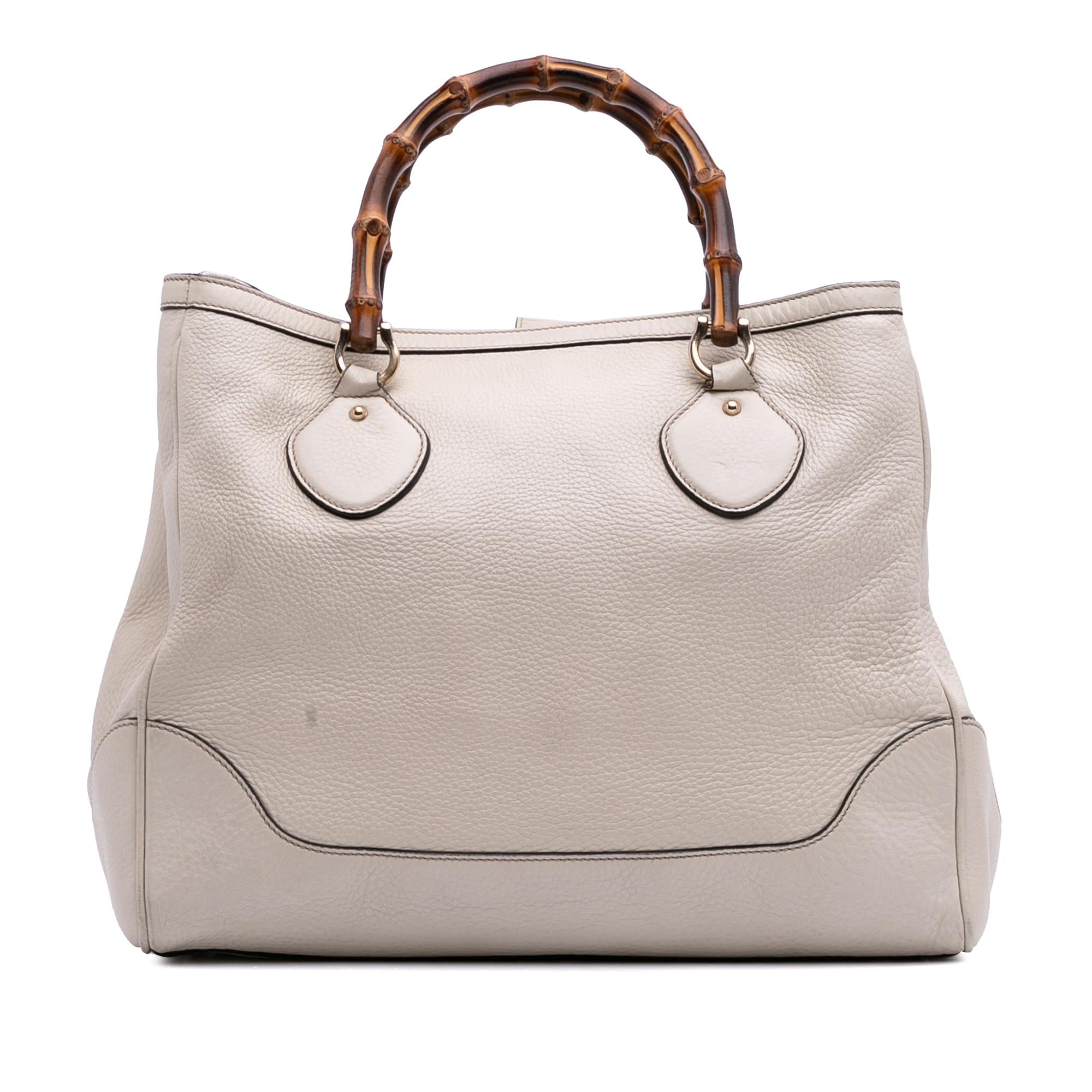 Gucci Medium Leather Bamboo Diana Tote