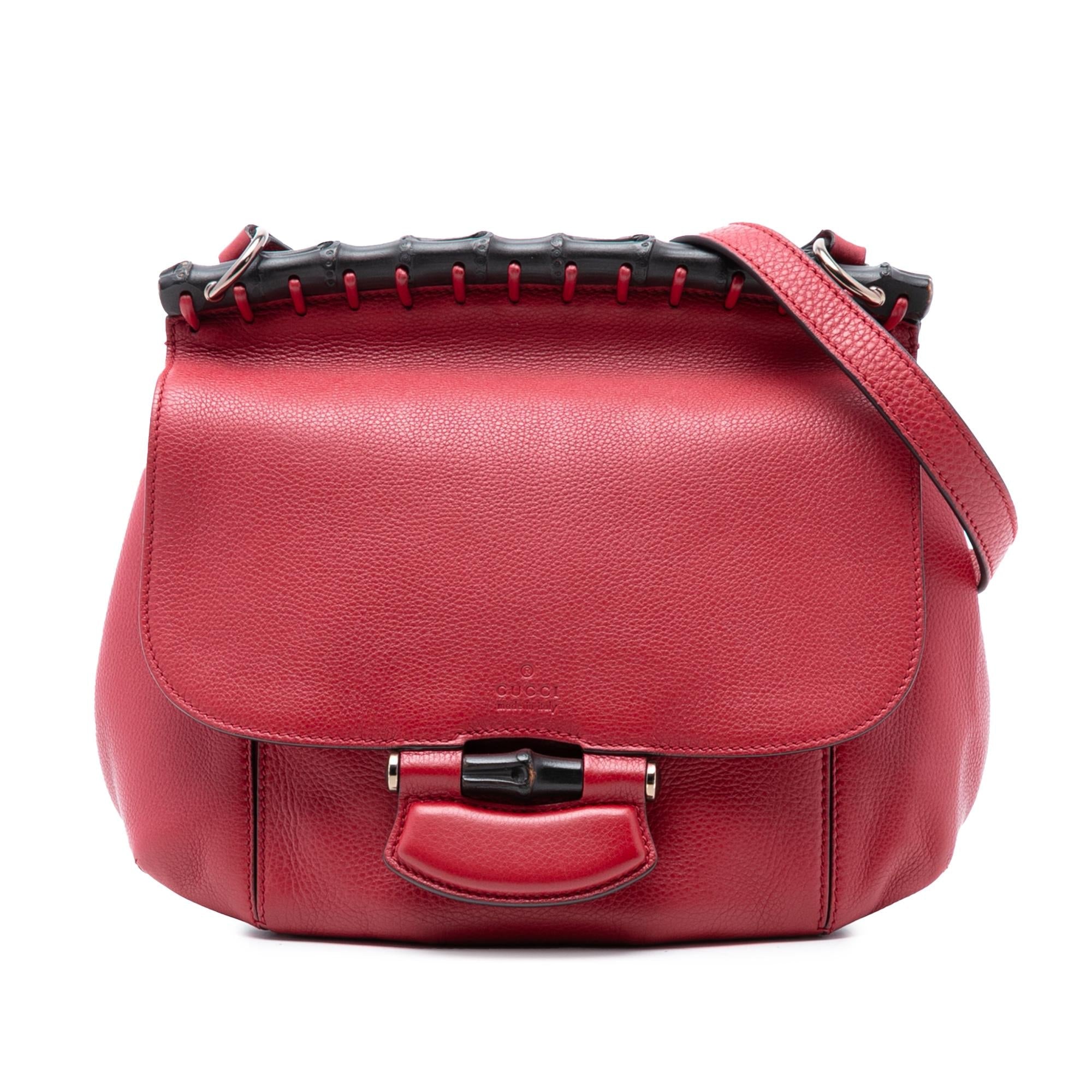 Gucci Medium Leather Bamboo Nouveau Fringe Crossbody