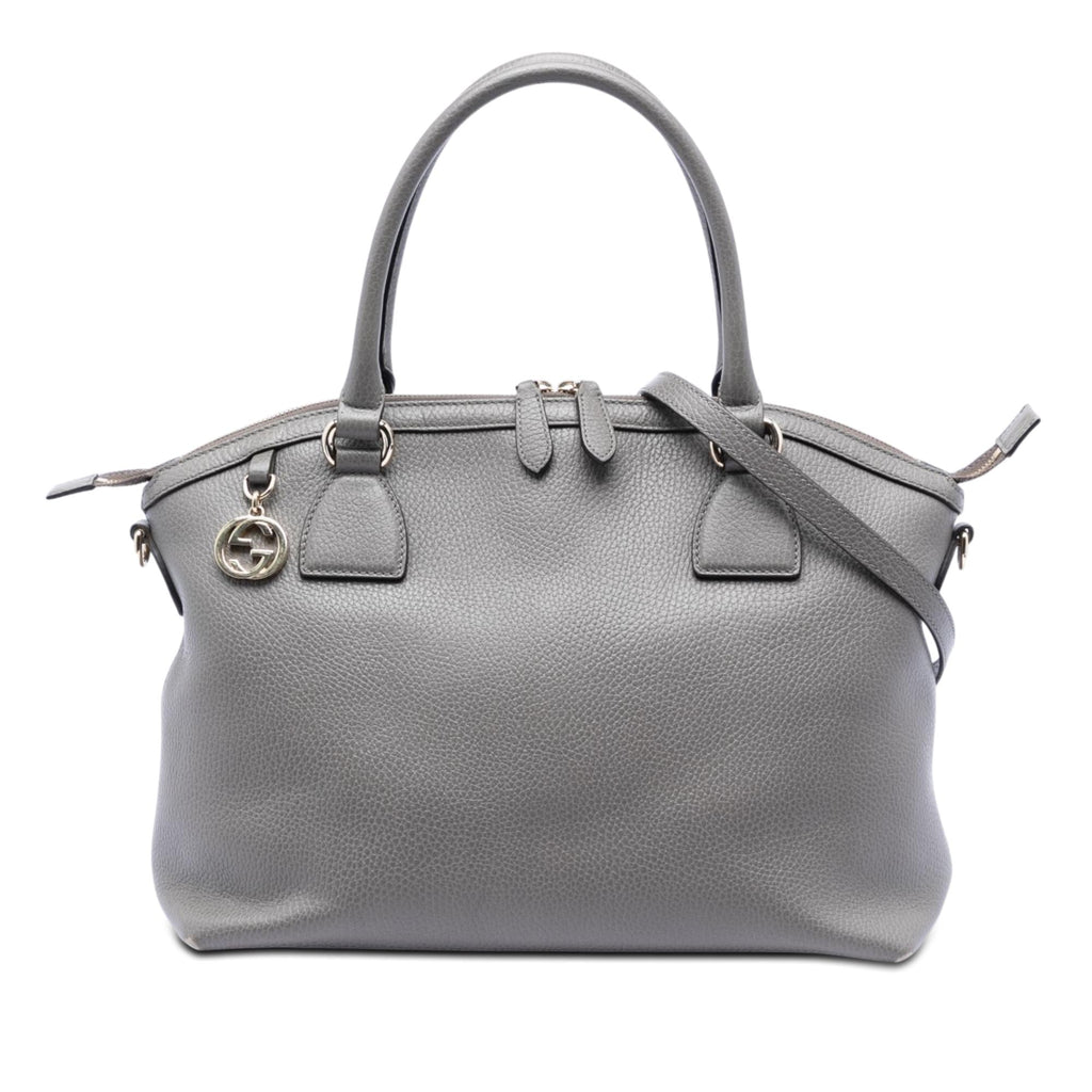 Gucci Medium Leather GG Charm Dome Satchel