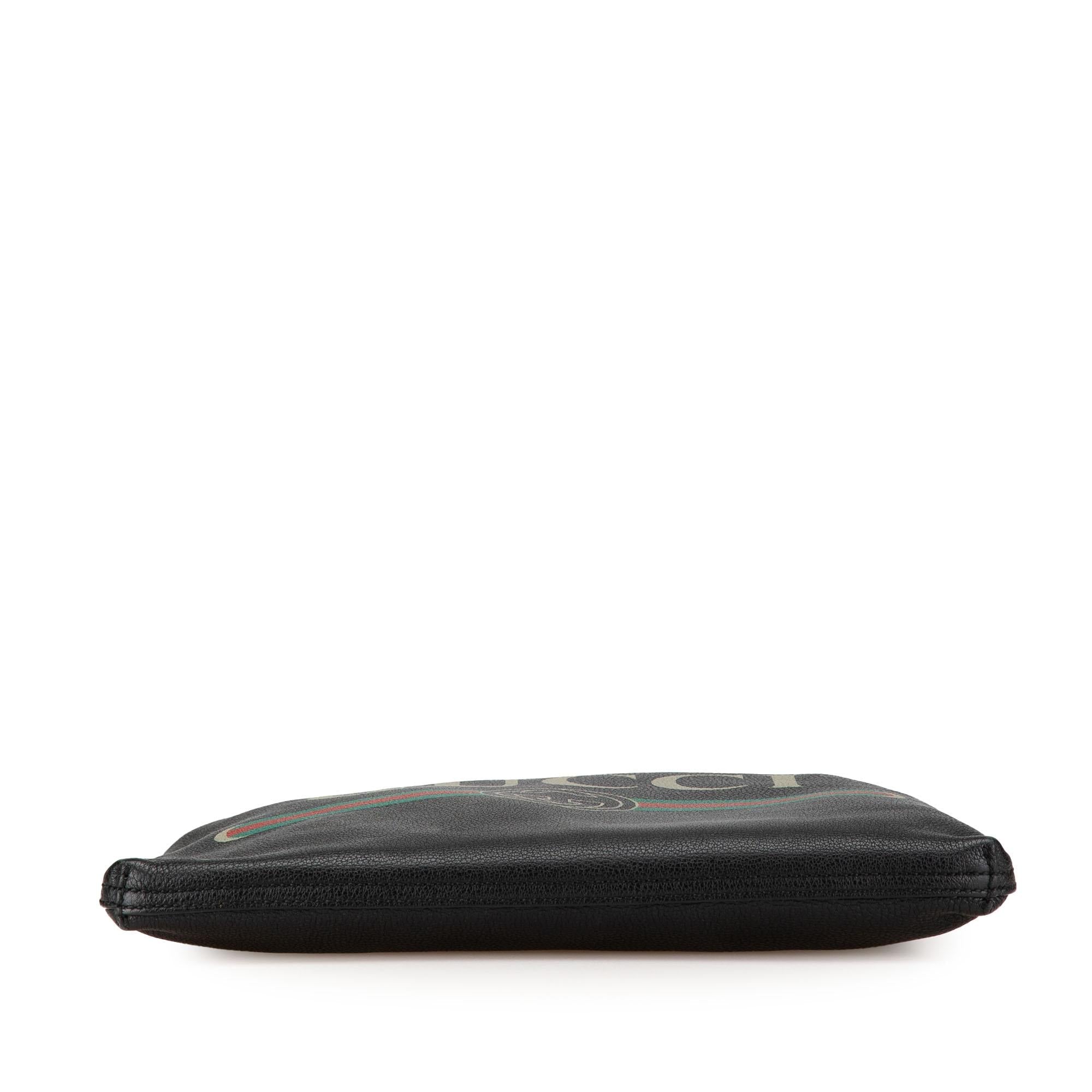 Gucci Medium Leather Logo Portfolio Clutch