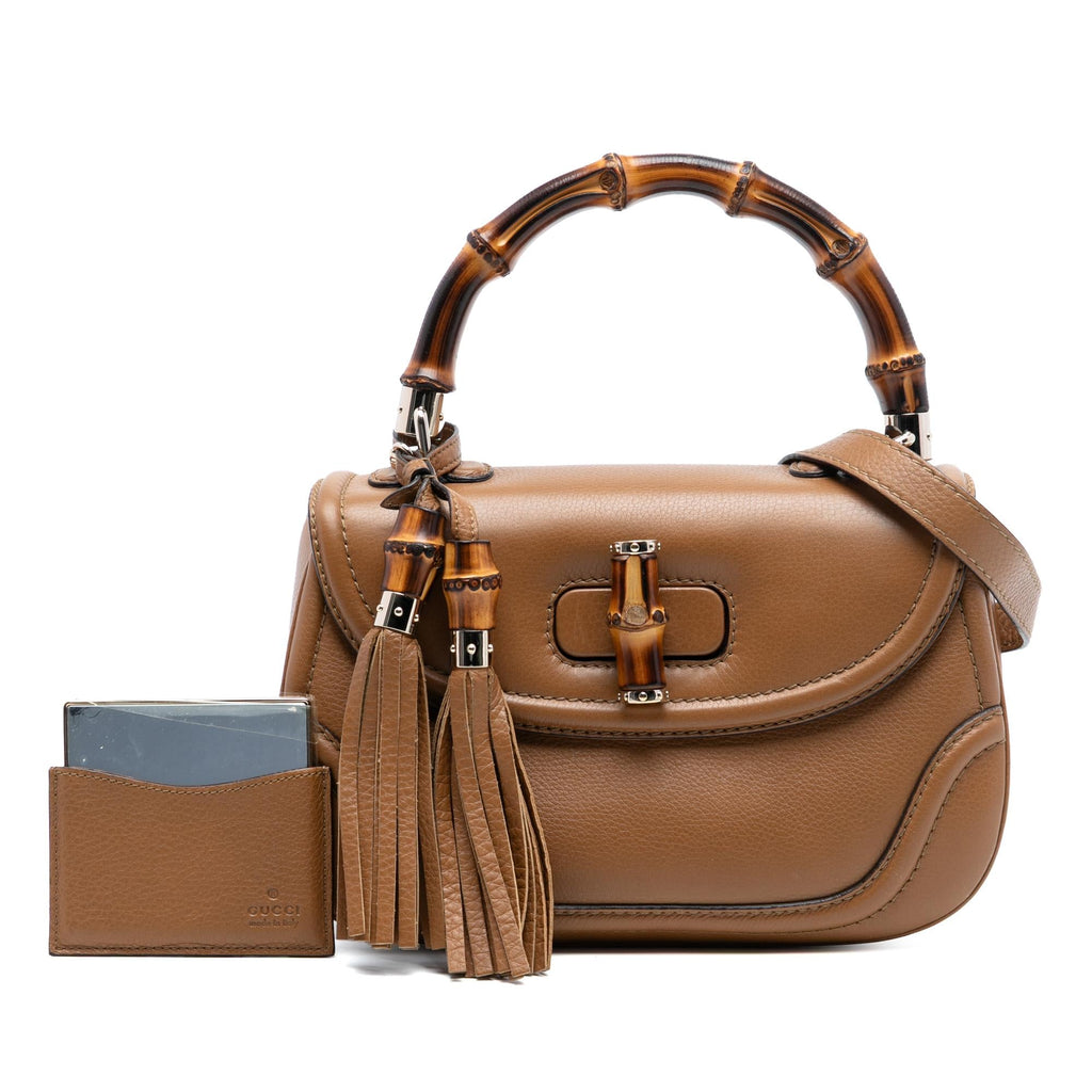 Gucci Medium Leather New Bamboo Satchel