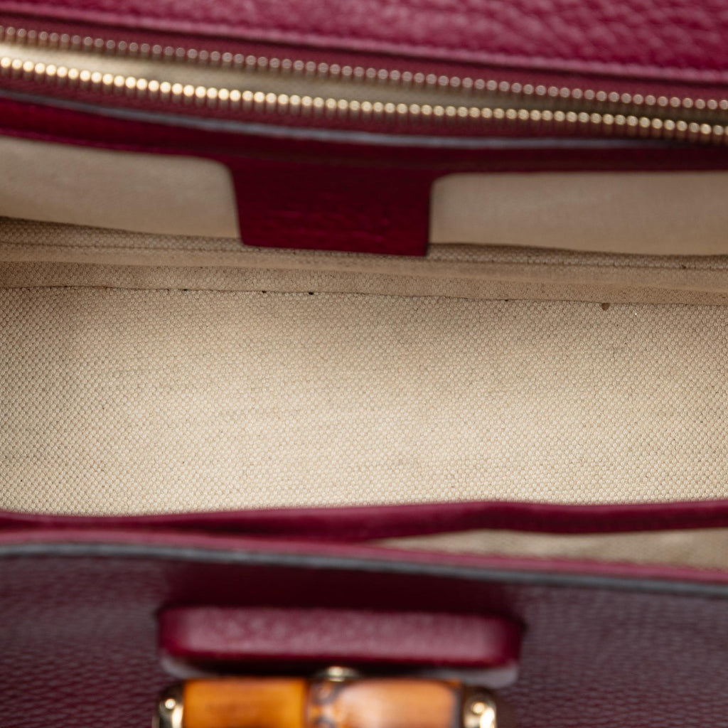 Gucci Medium Leather New Bamboo Satchel