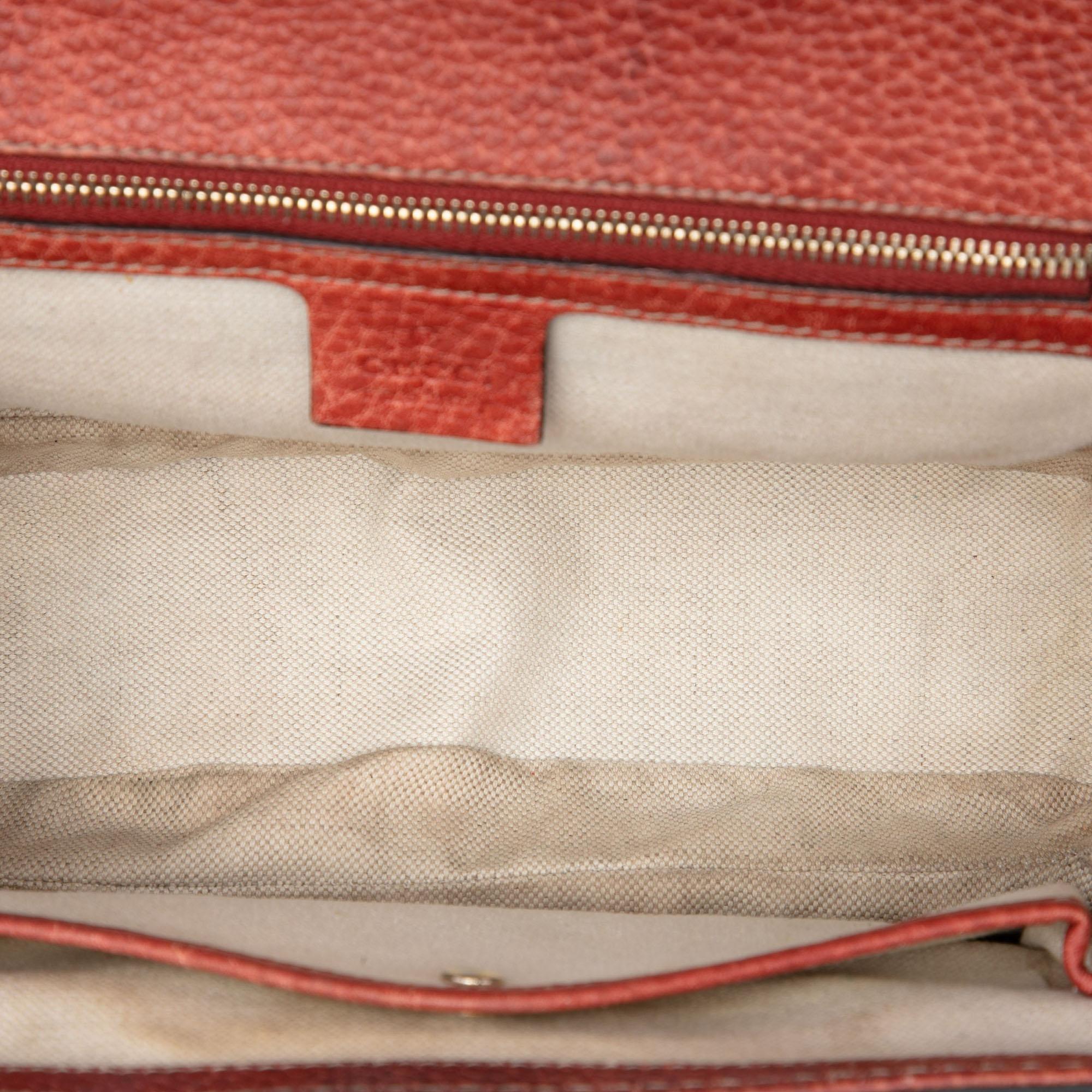 Gucci Medium Leather New Bamboo Satchel