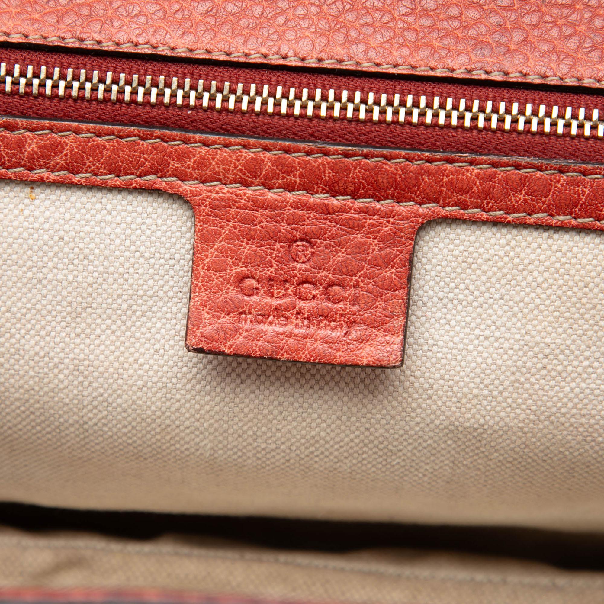 Gucci Medium Leather New Bamboo Satchel