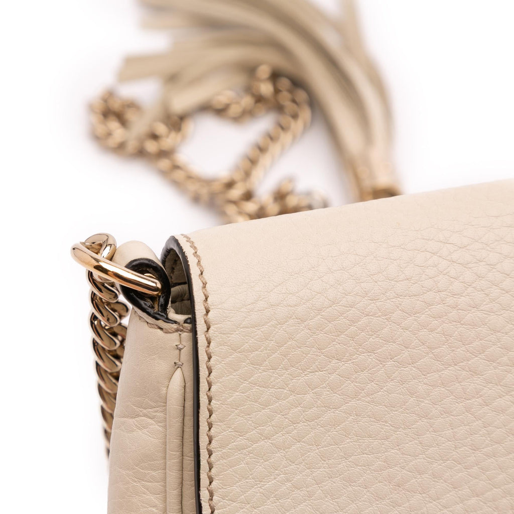 Gucci Medium Leather Soho Chain Flap Crossbody