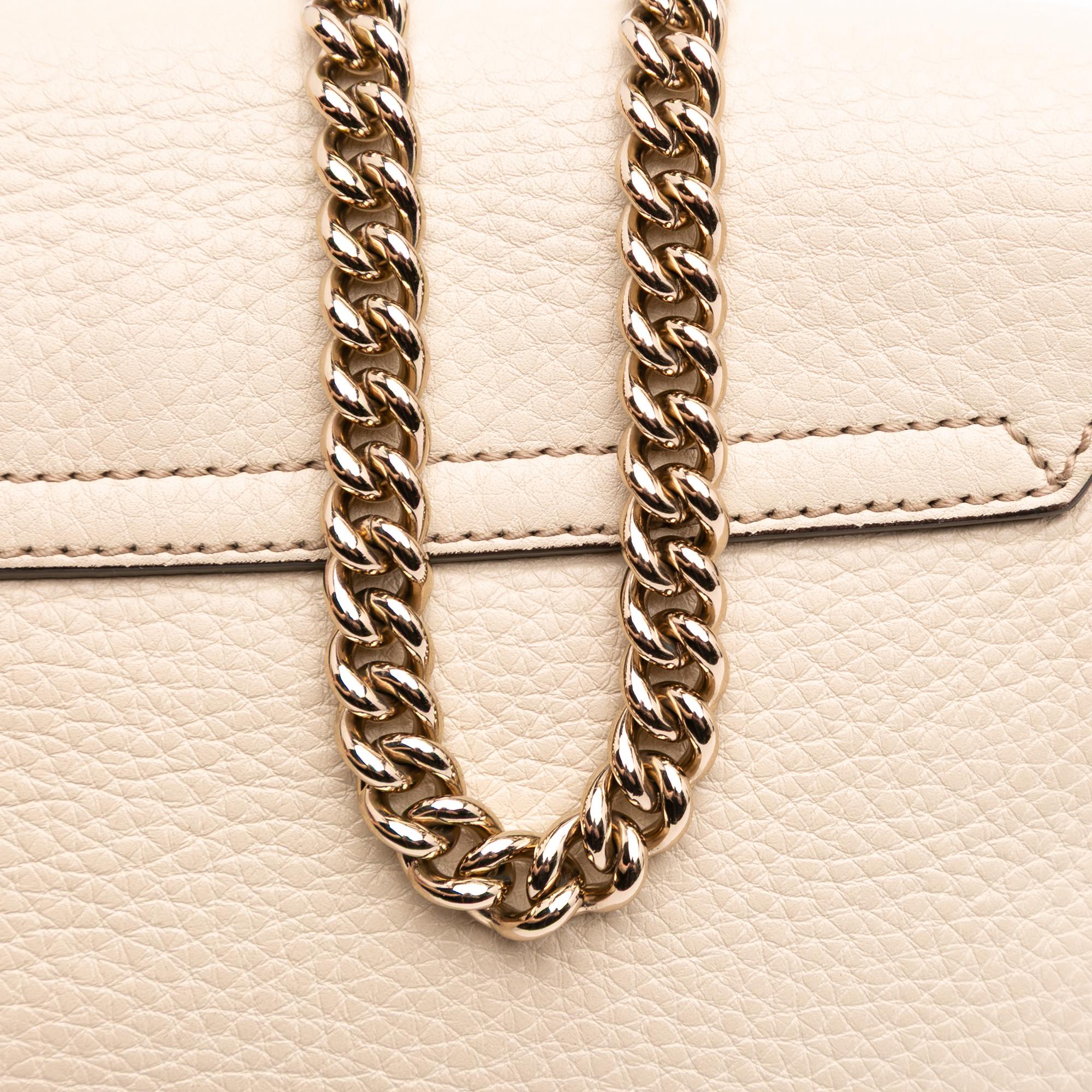 Gucci Medium Leather Soho Chain Flap Crossbody