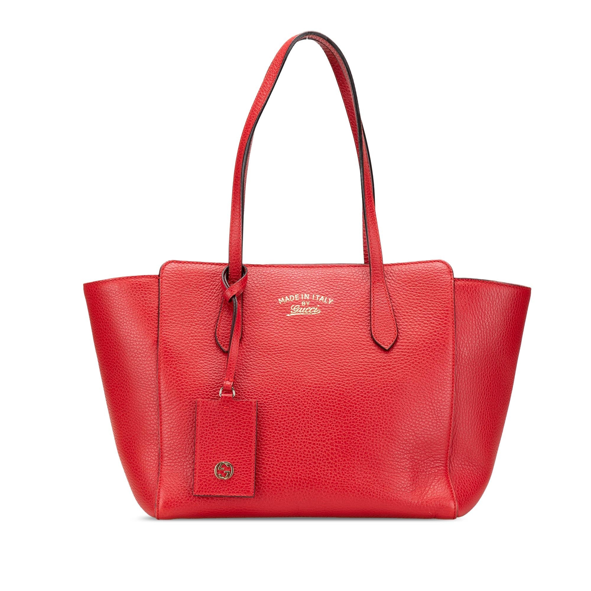 Gucci Medium Leather Swing Tote