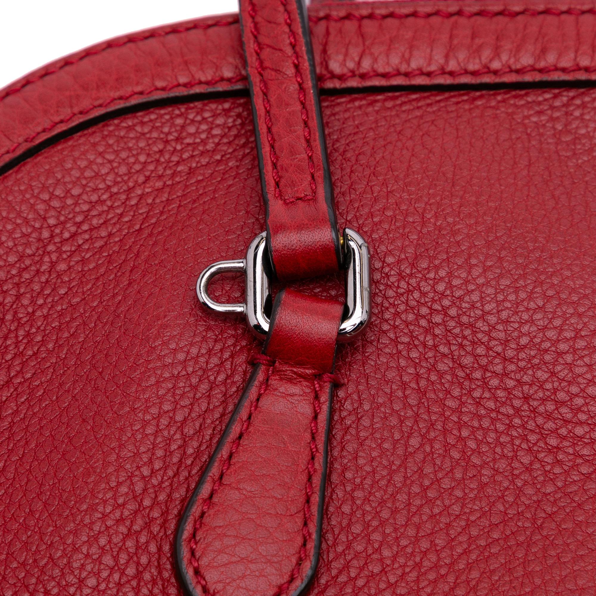 Gucci Medium Leather Web Dome Satchel