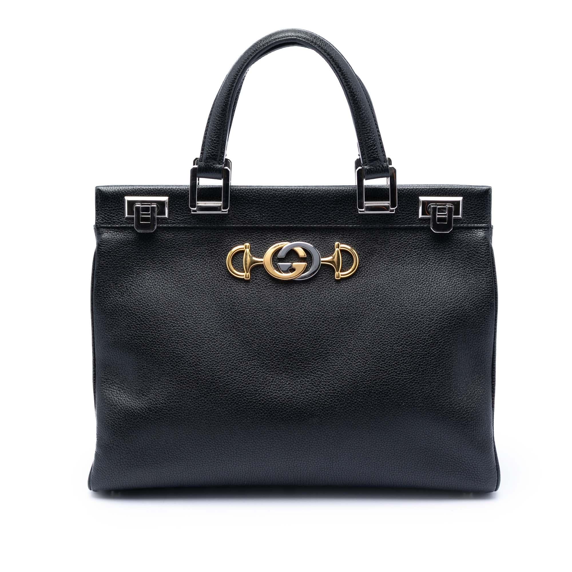 Gucci Medium Leather Zumi Top Handle Bag