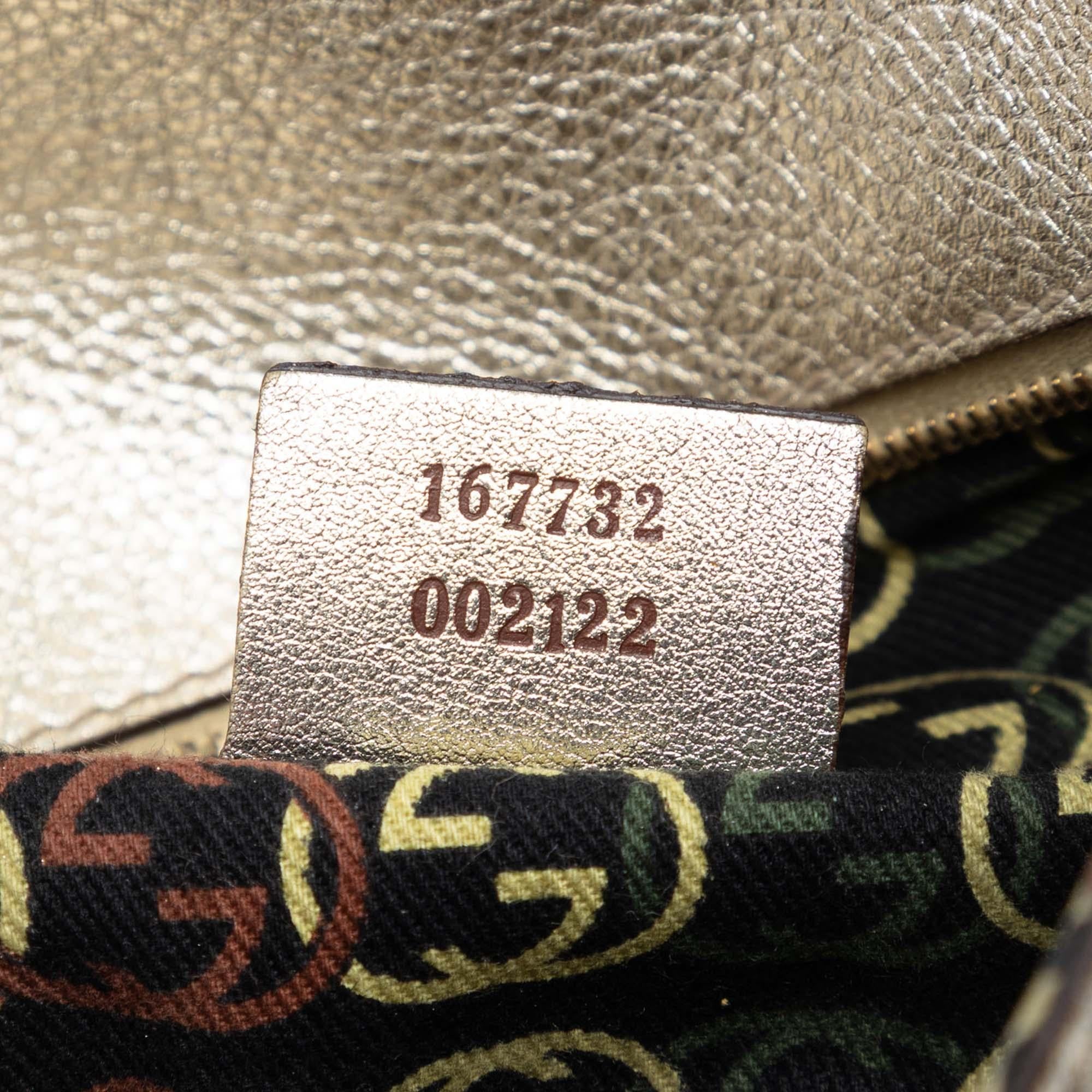 Gucci Medium Metallic Calfskin Britt Tassel Flap Shoulder Bag