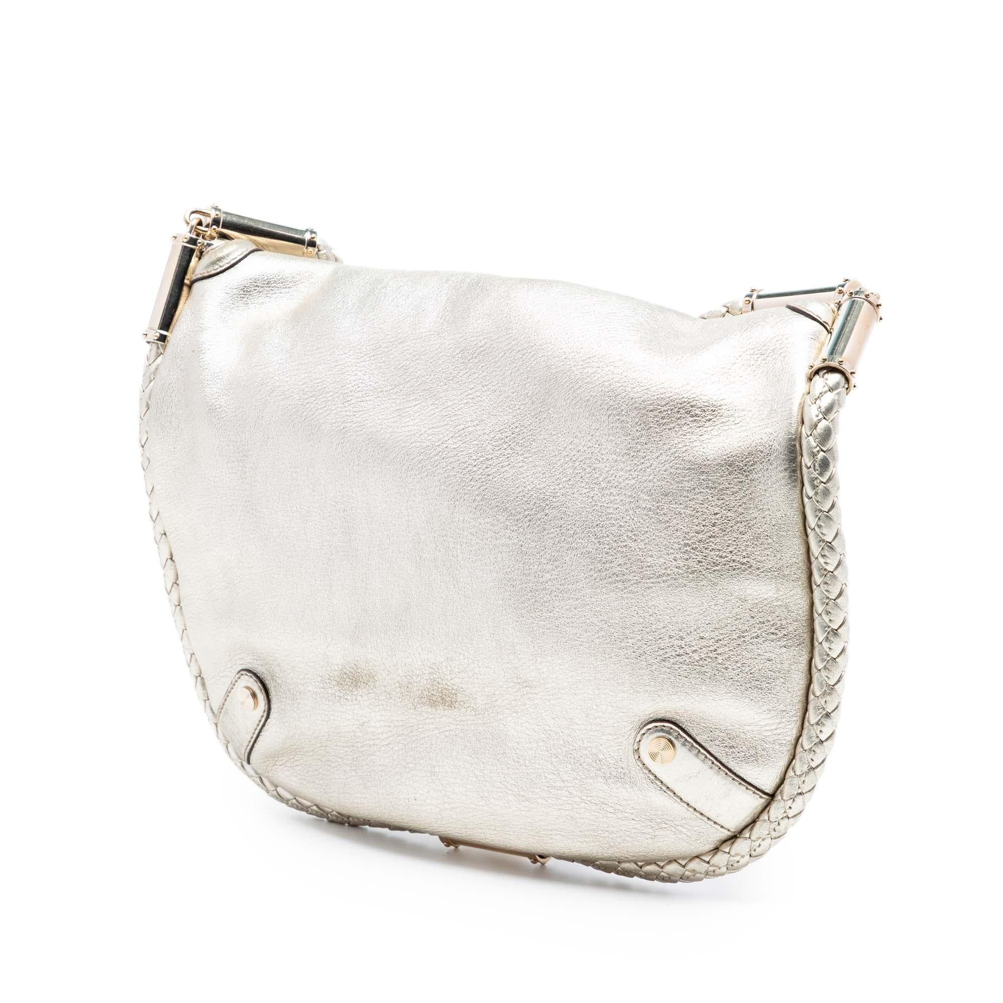 Gucci Medium Metallic Calfskin Britt Tassel Flap Shoulder Bag