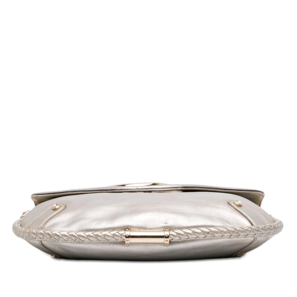 Gucci Medium Metallic Calfskin Britt Tassel Flap Shoulder Bag