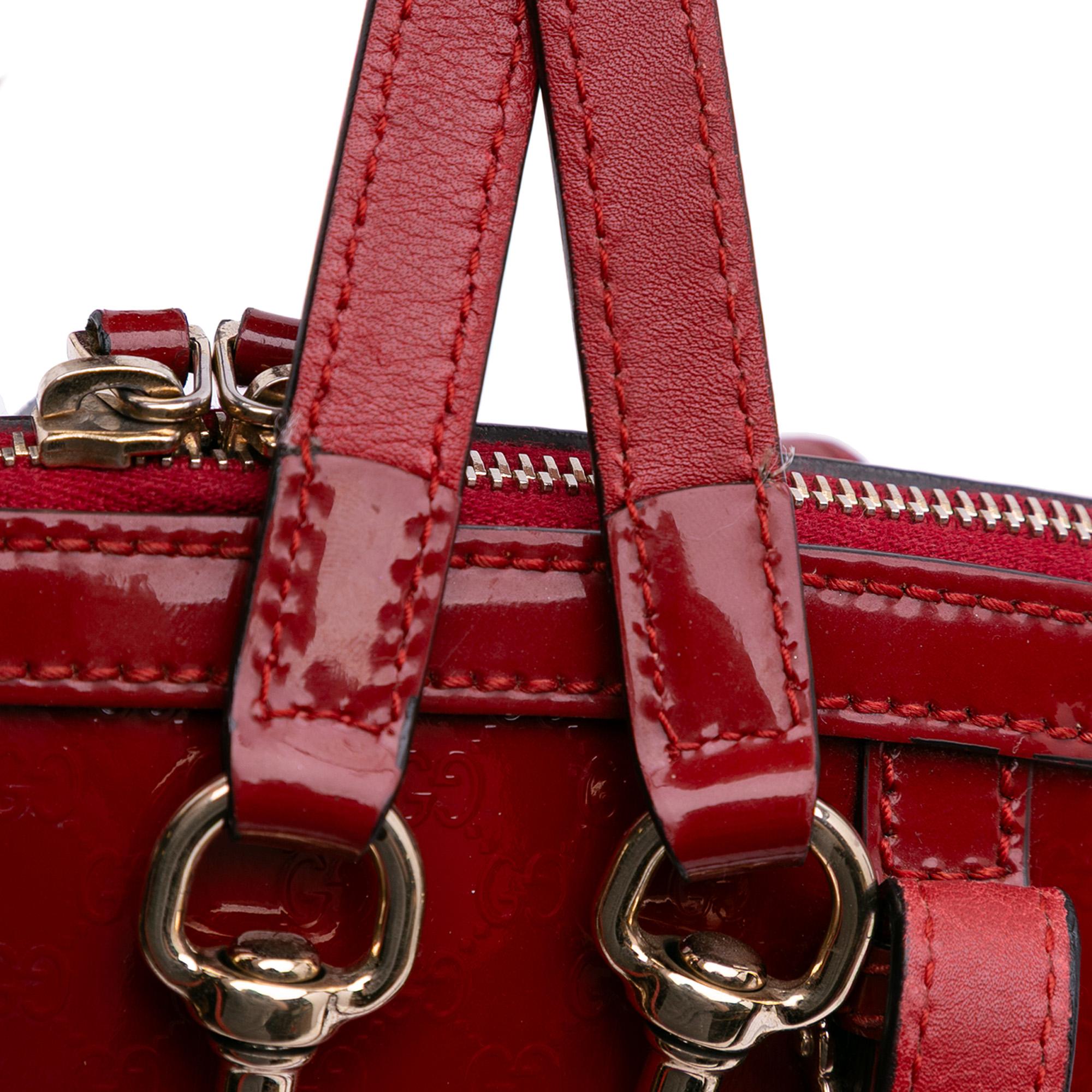 Gucci Medium Microguccissima Patent Nice Dome Satchel