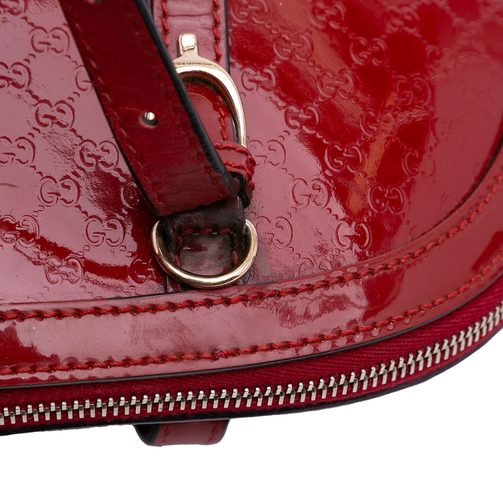 Gucci Medium Microguccissima Patent Nice Dome Satchel
