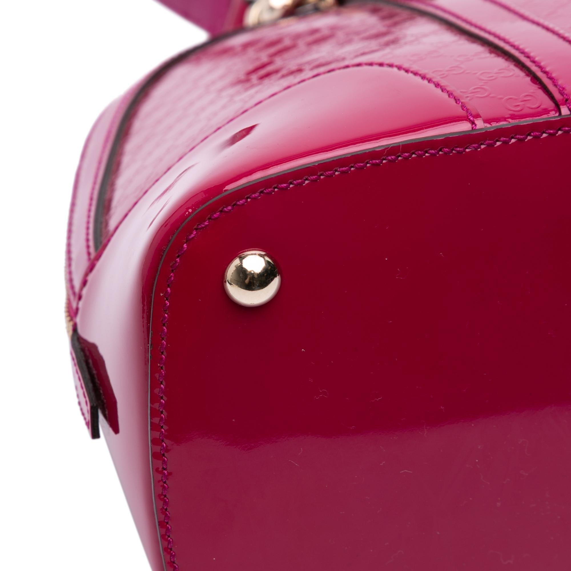 Gucci Medium Microguccissima Patent Nice Dome Satchel