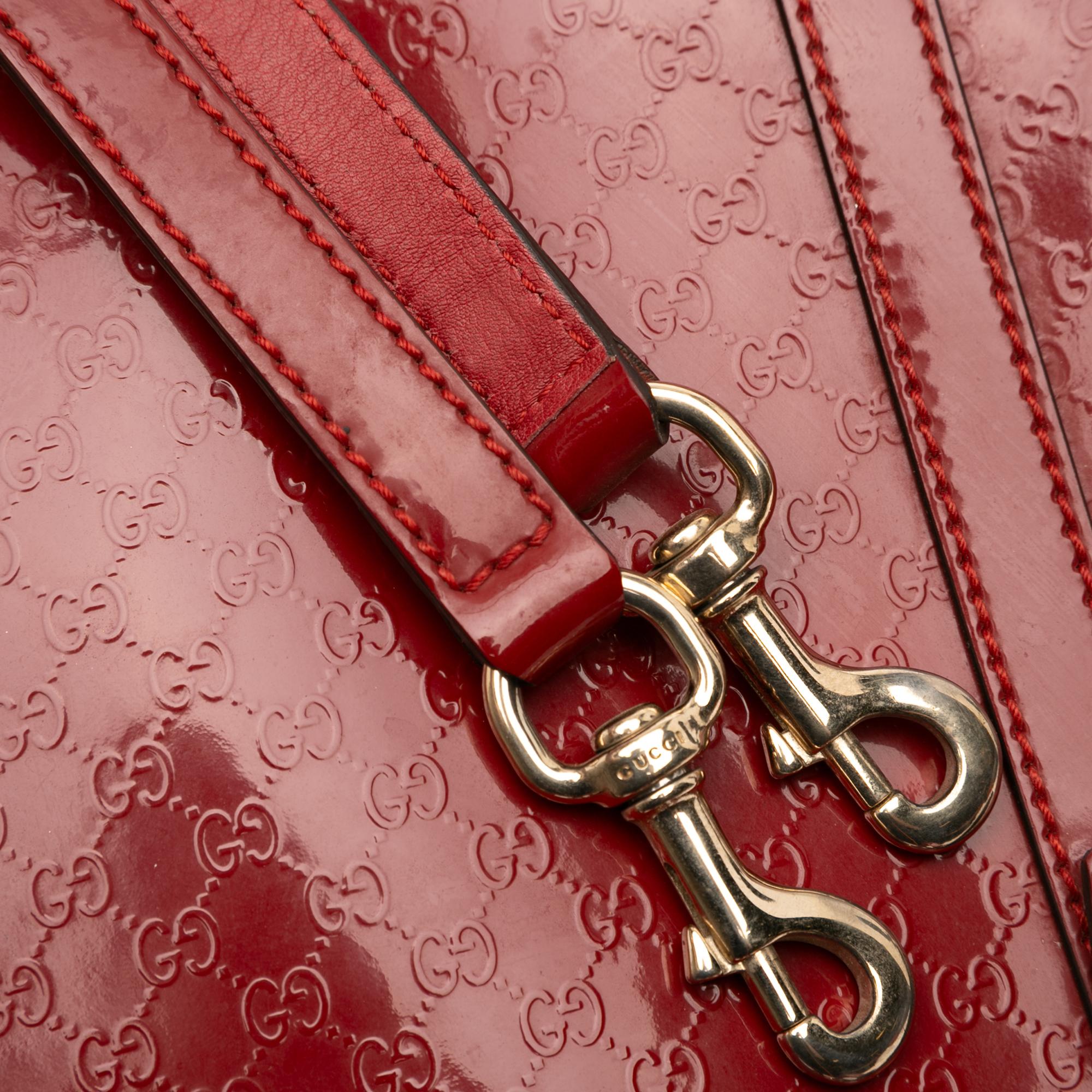 Gucci Medium Microguccissima Patent Nice Dome Satchel