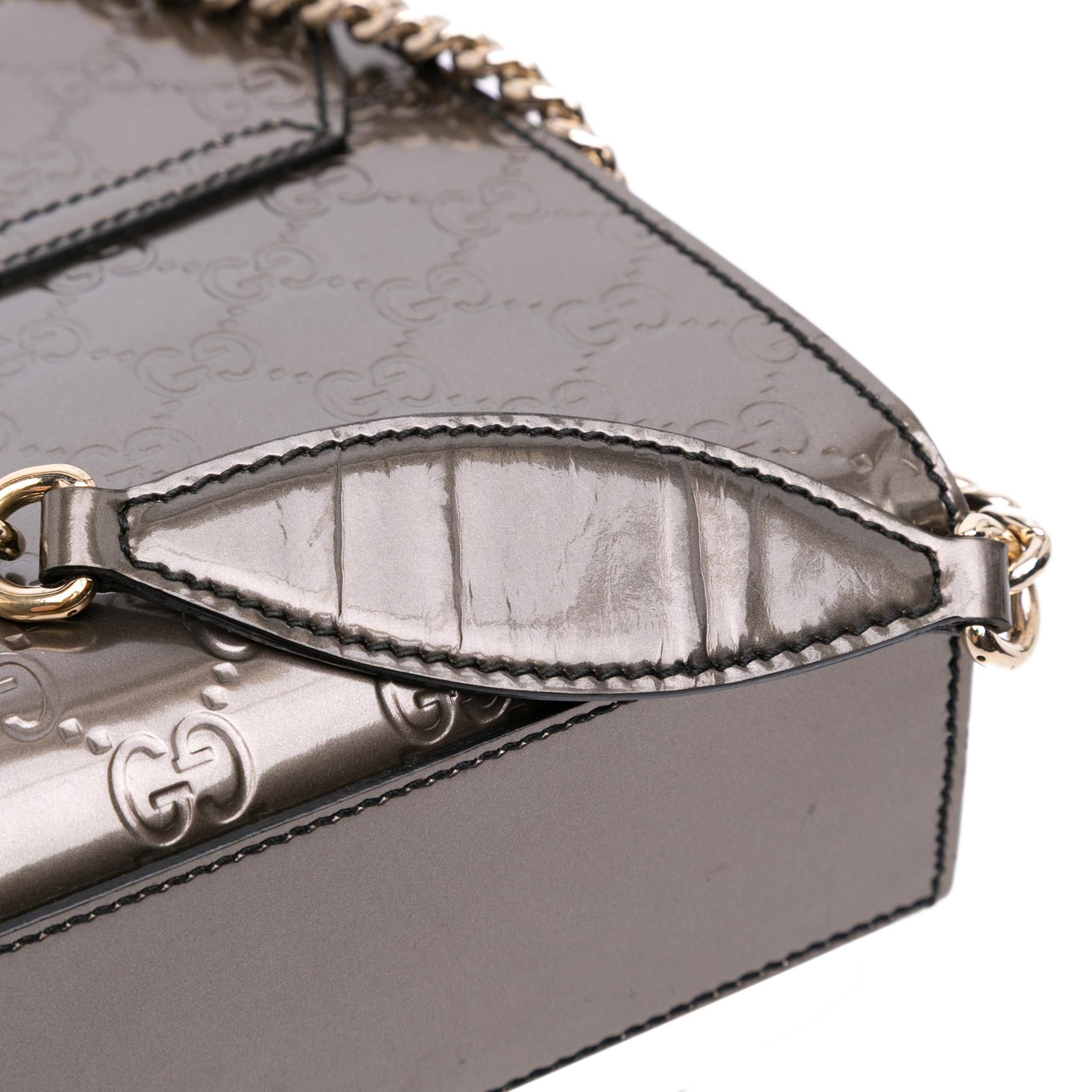 Gucci Medium Patent Guccissima Emily Shoulder Bag