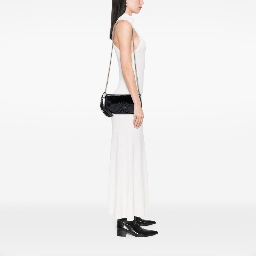 Gucci Medium Patent Soho Chain Flap Crossbody