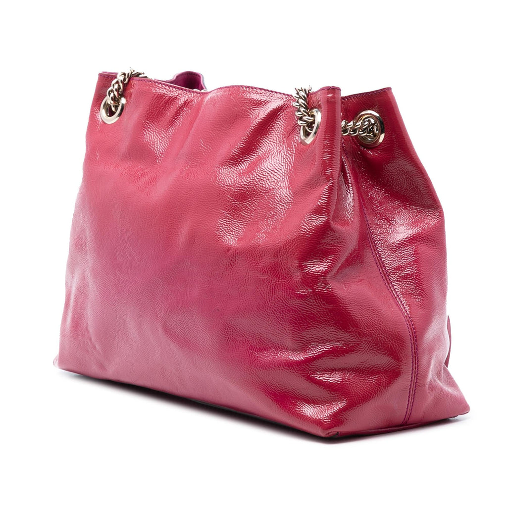 Gucci Medium Patent Soho Chain Tote
