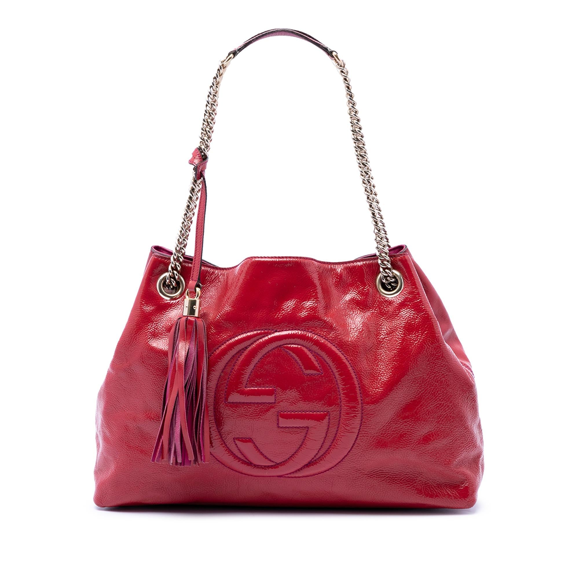 Gucci Medium Patent Soho Chain Tote