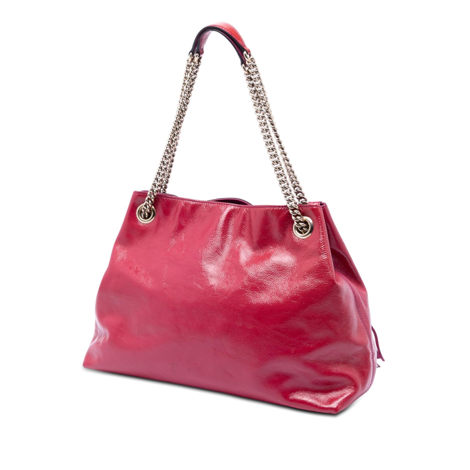 Gucci Medium Patent Soho Chain Tote