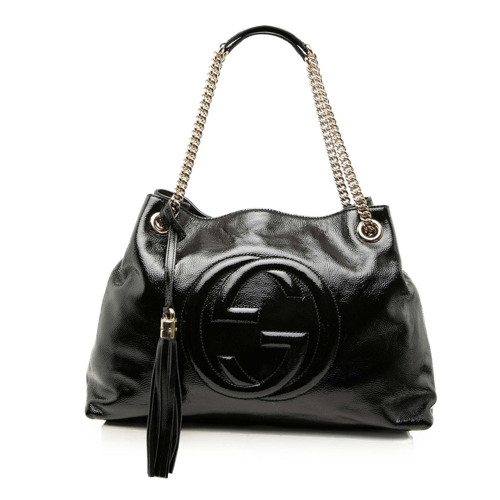 Gucci Medium Patent Soho Chain Tote