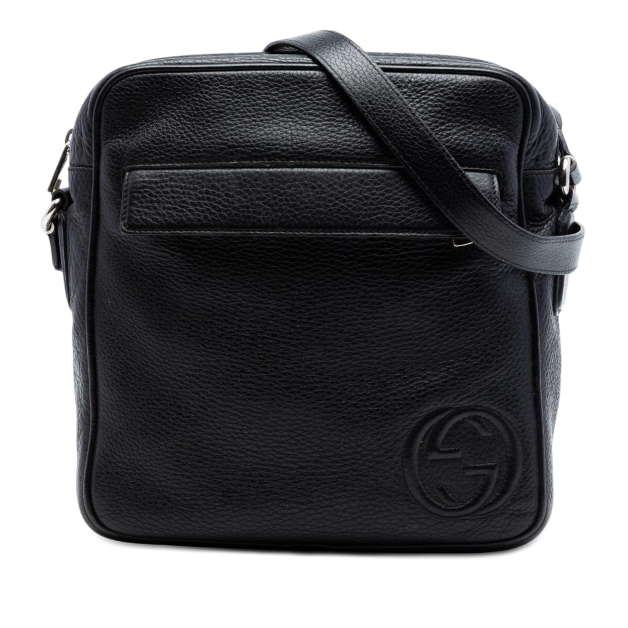 Gucci Medium Pebbled Calfskin Soho Messenger Bag