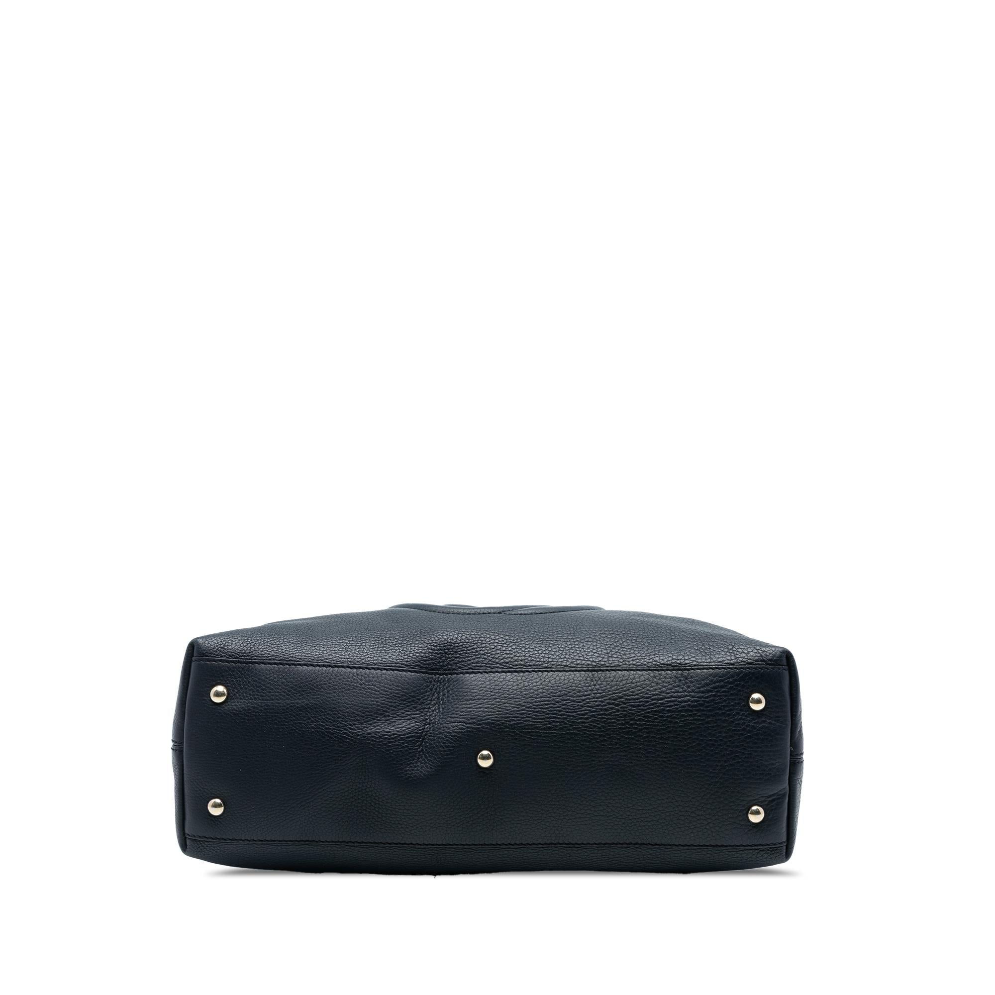 Gucci Medium Pebbled Calfskin Soho Working Satchel