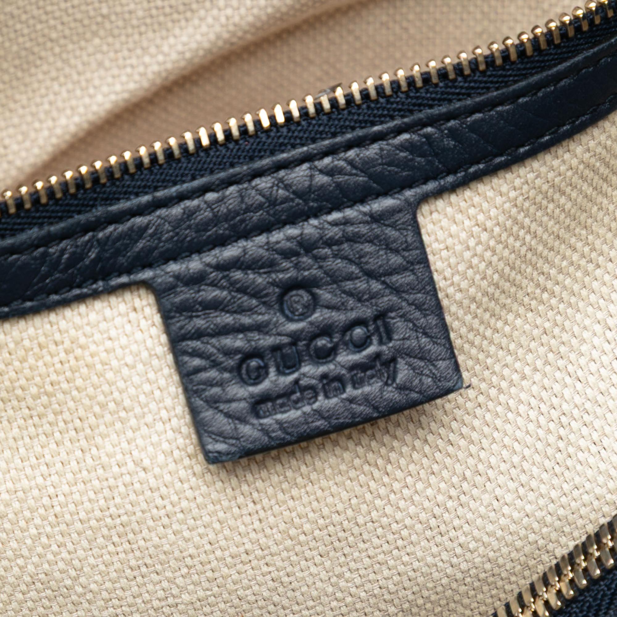 Gucci Medium Pebbled Calfskin Soho Working Satchel
