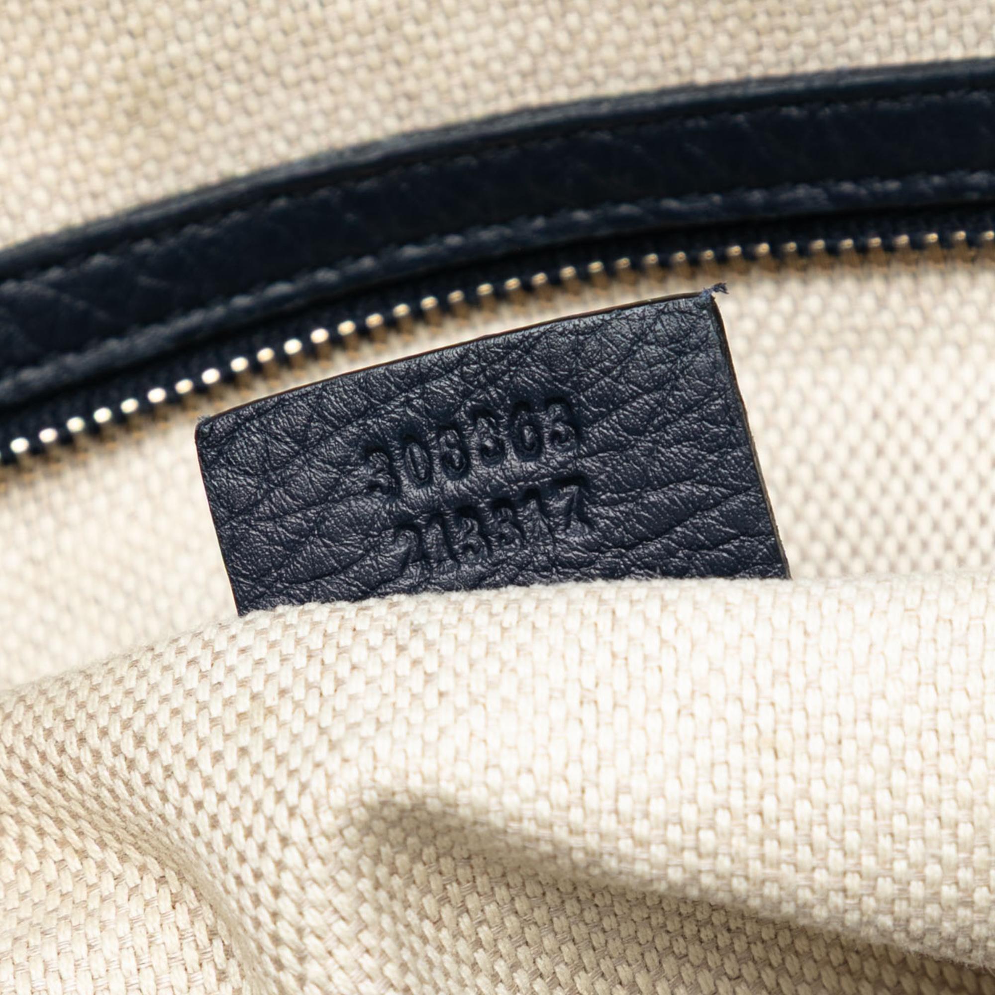 Gucci Medium Pebbled Calfskin Soho Working Satchel