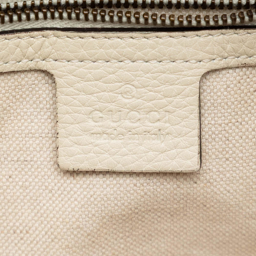 Gucci Medium Pebbled Calfskin Twill Tote