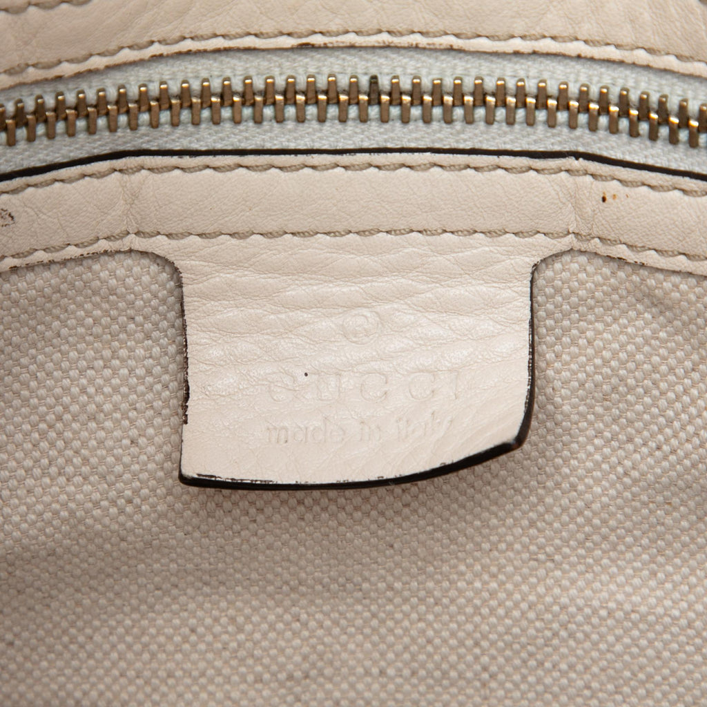 Gucci Medium Pebbled Calfskin Web Heritage Shoulder Bag