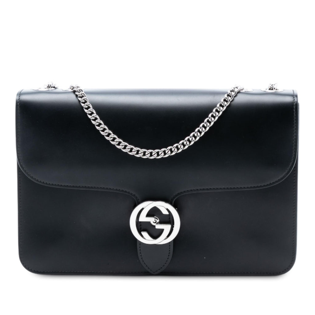 Gucci Medium Polished Calfskin Dollar Interlocking G Crossbody
