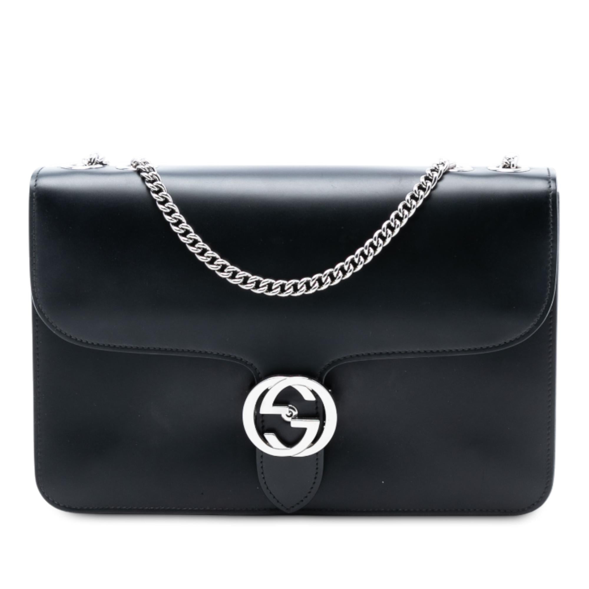 Gucci Medium Polished Calfskin Dollar Interlocking G Crossbody
