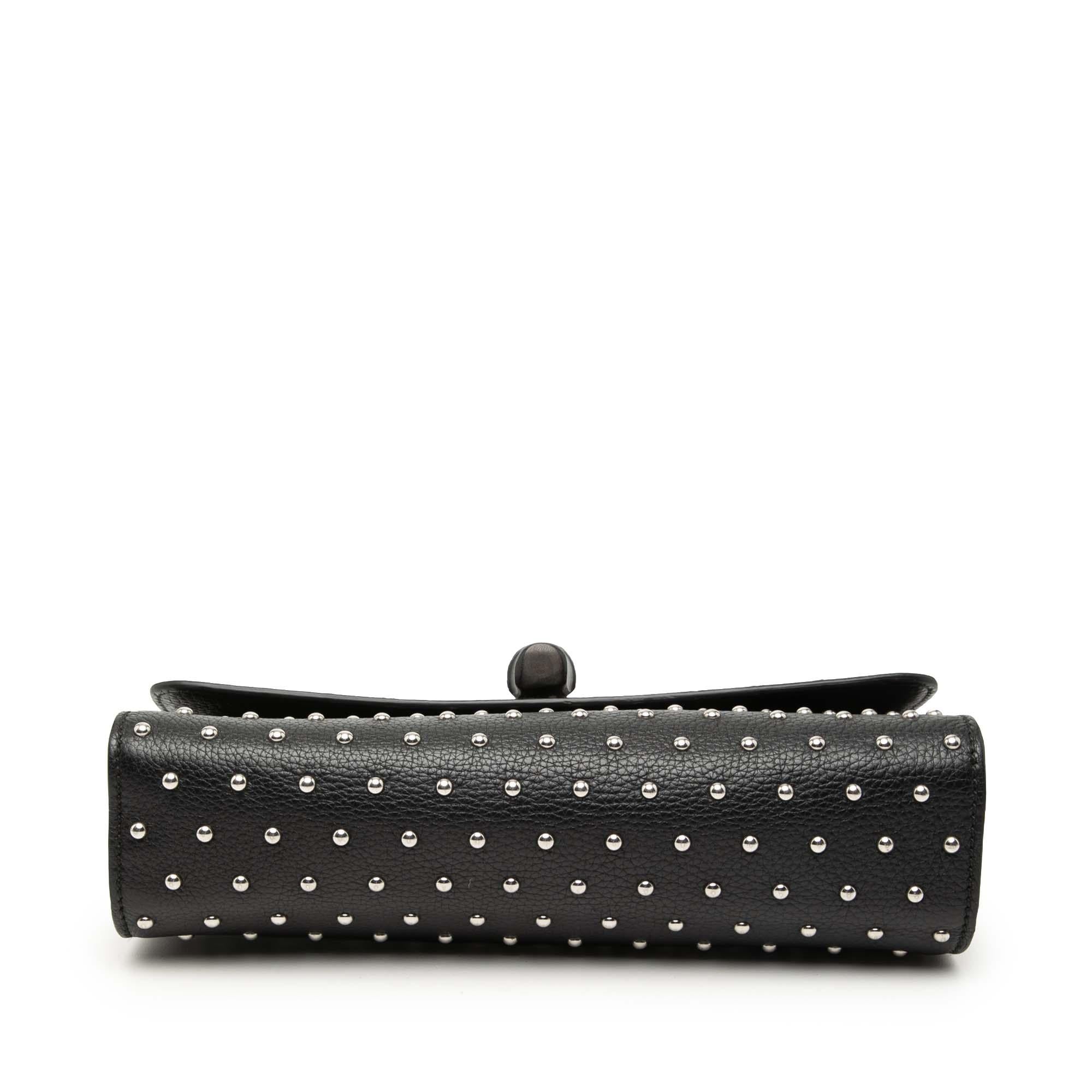 Gucci Medium Studded Leather Miss Bamboo Crossbody