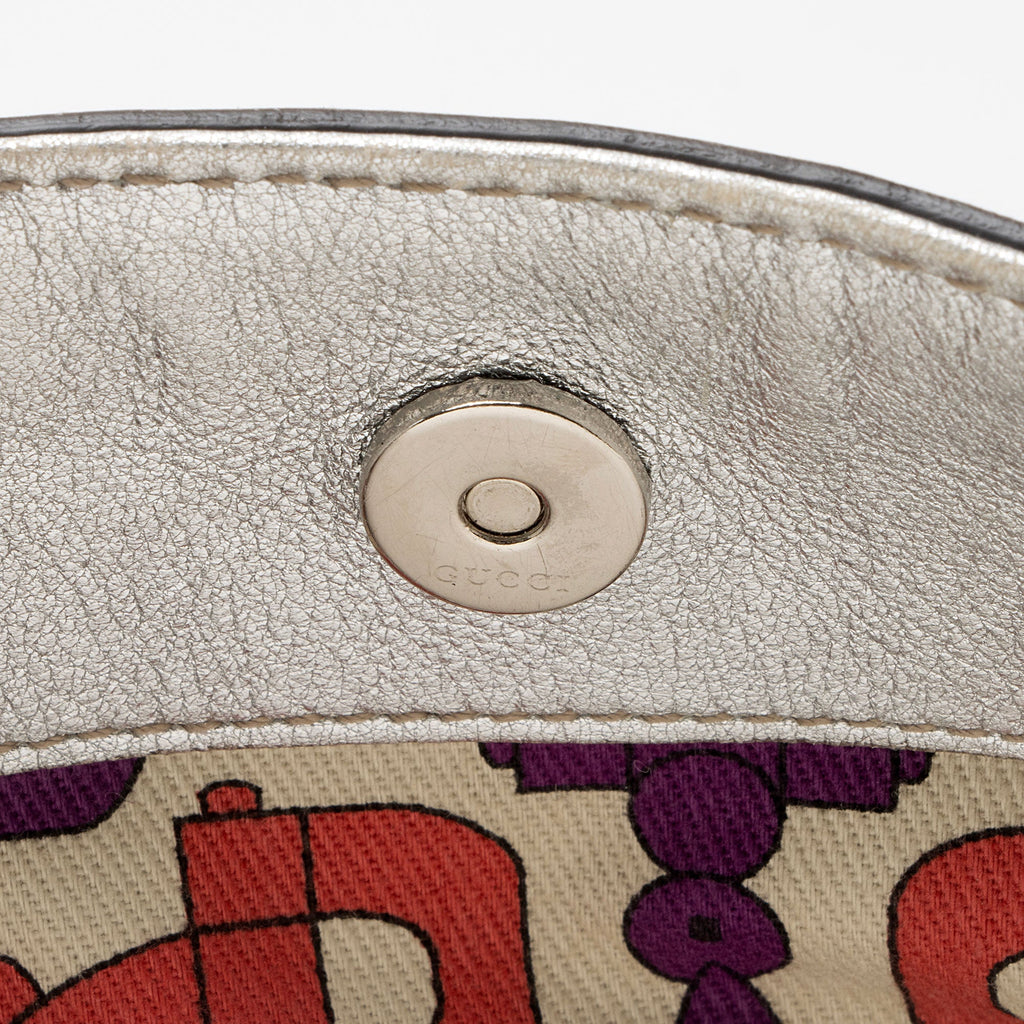 Gucci Metallic Guccissima Leather Britt Tote