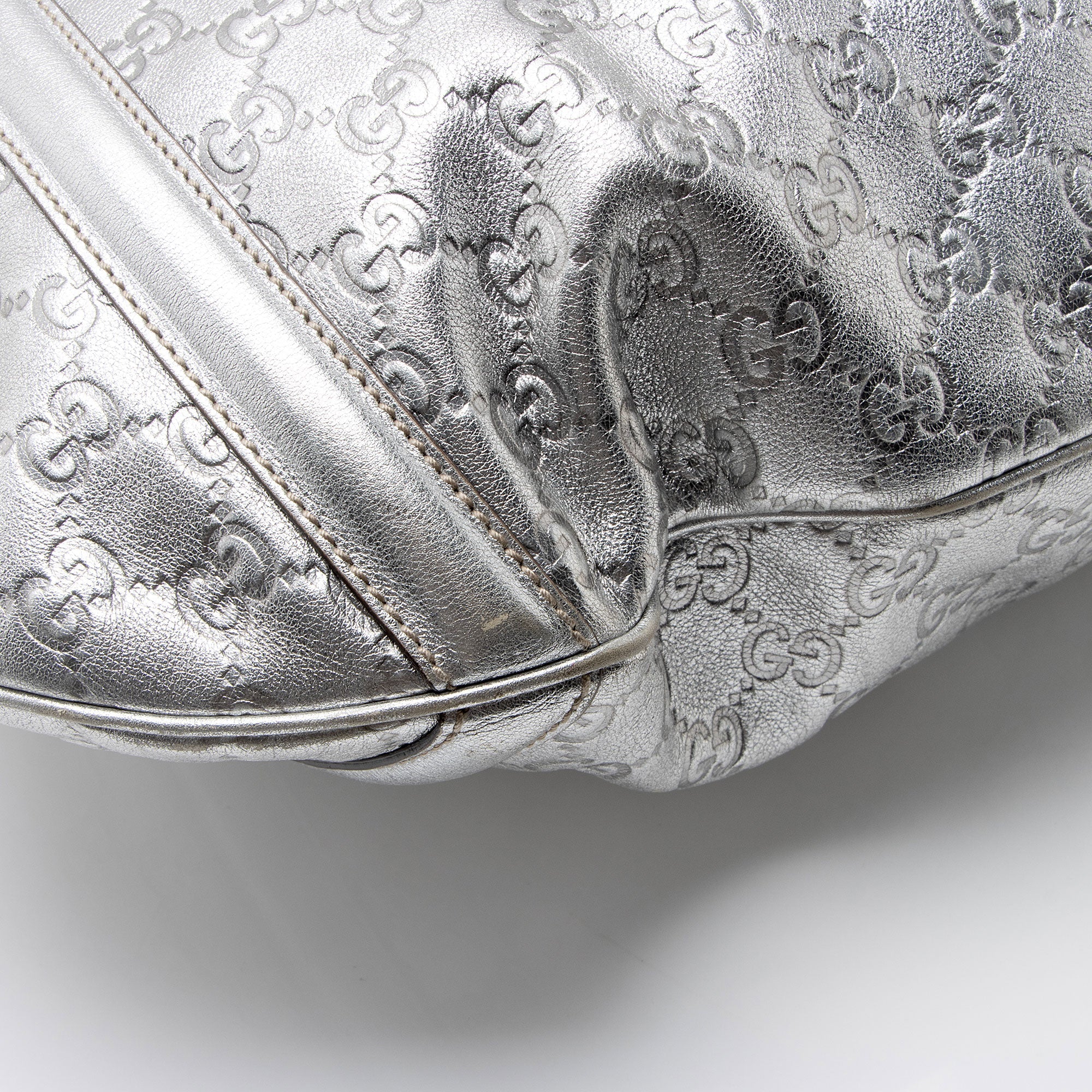 Gucci Metallic Guccissima Leather Britt Tote