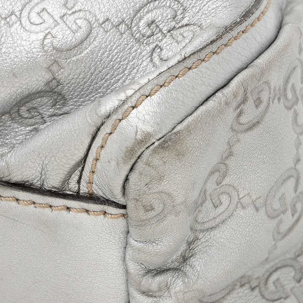 Gucci Metallic Guccissima Leather D Ring Small Hobo (SHF-KWHGdg)