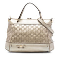 Gucci Metallic Guccissima Mayfair Satchel