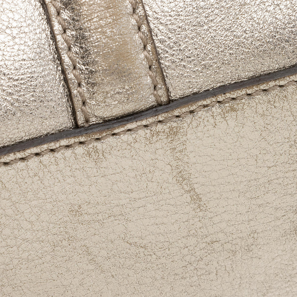 Gucci Metallic Leather Britt Medium Boston Bag (SHF-23530)