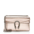 Gucci Metallic Leather Crystal Dionysus Medium E/W Shoulder Bag