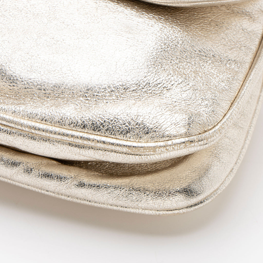 Gucci Metallic Leather Papillon Hysteria Clutch