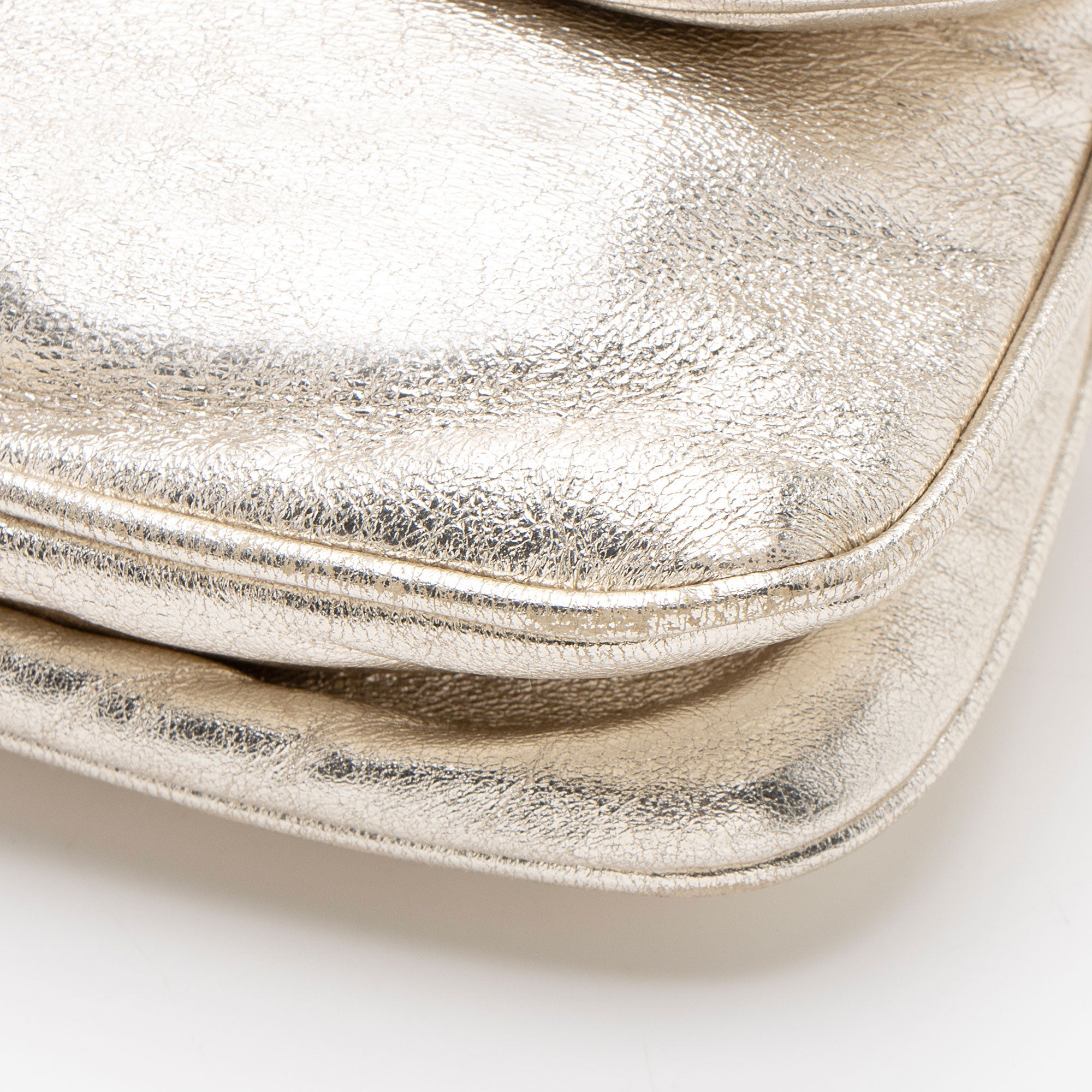 Gucci Metallic Leather Papillon Hysteria Clutch