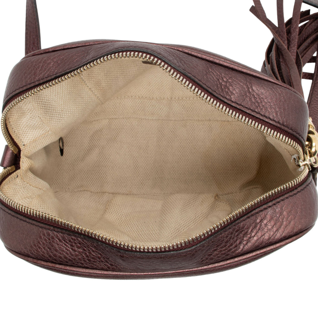 Gucci Metallic Leather Soho Disco Bag (SHF-ABYRP2)