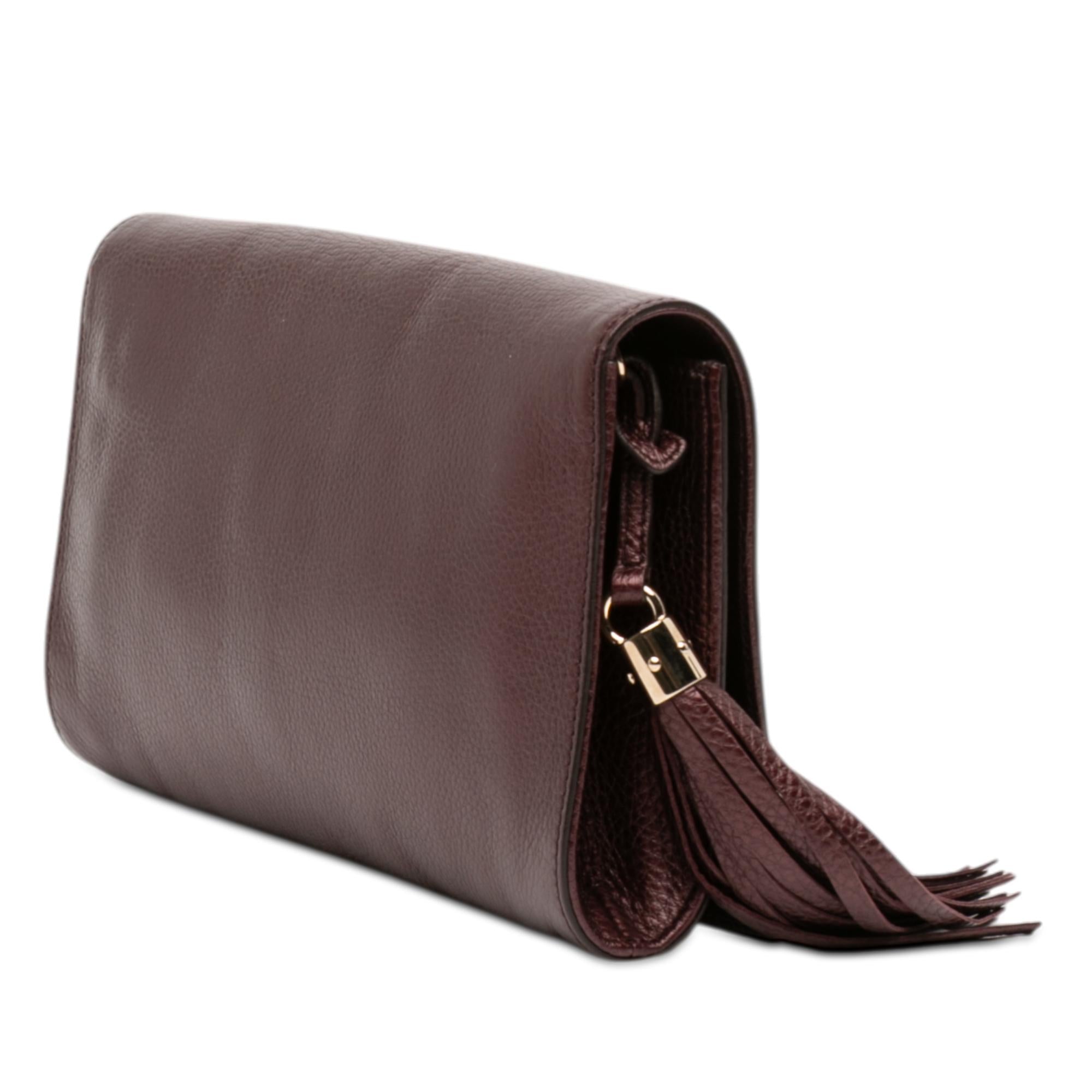 Gucci Metallic Leather Soho Disco Clutch