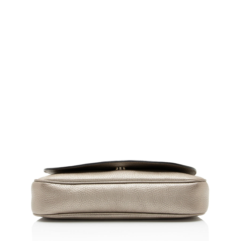 Gucci Metallic Leather Soho Medium Flap Bag