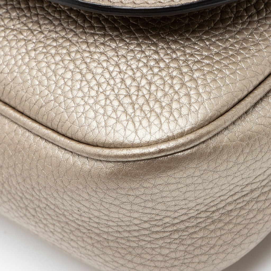 Gucci Metallic Leather Soho Medium Flap Bag