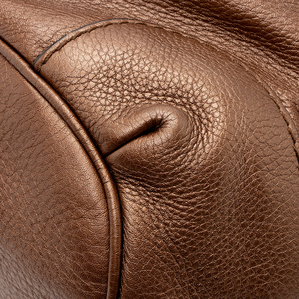 Gucci Metallic Leather Sukey Satchel (SHF-21788)