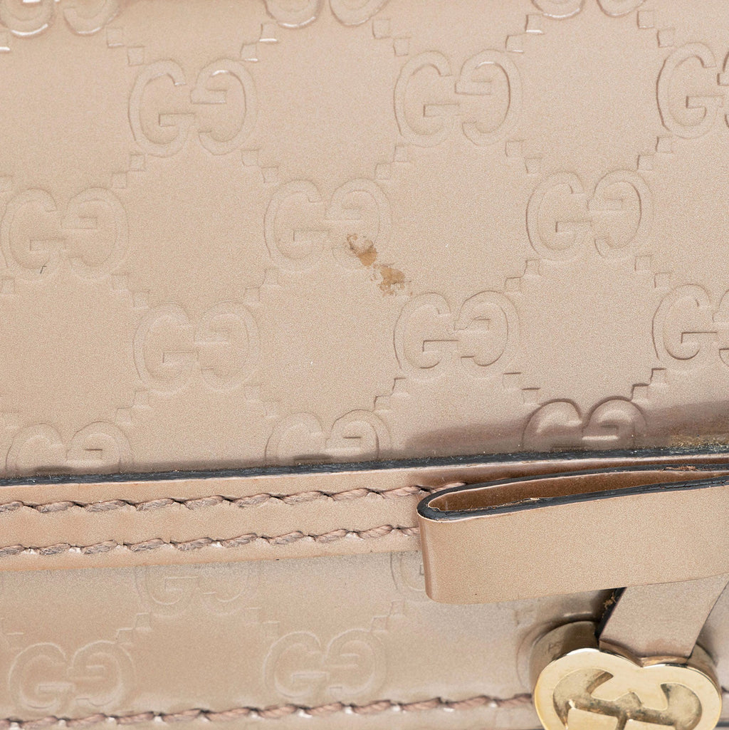 Gucci Metallic Microguccissima Leather Mayfair Continental Wallet