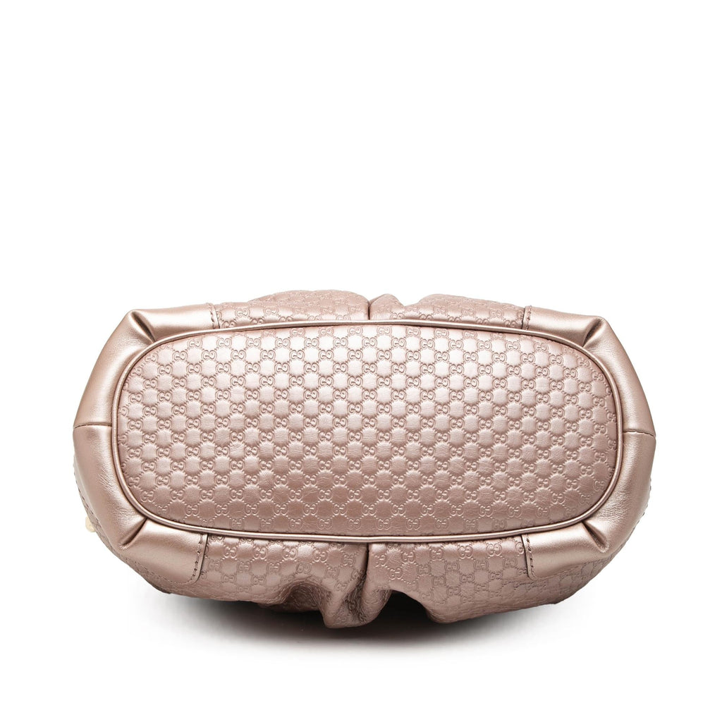Gucci Metallic Microguccissima Sukey Satchel